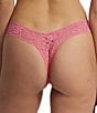 Color:Guava Pink - Image 2 - Signature Stretch Lace Low Rise Thong