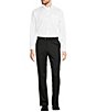 Color:Charcoal Grey - Image 3 - Chicago Classic Fit Flat Front Solid Dress Pants