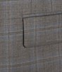 Color:Grey - Image 3 - Chicago Classic Fit Flat Front Performance Windowpane 2-Piece Suit