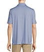 Color:Light Blue - Image 2 - Luxury Performance Printed Short Sleeve Knit Polo