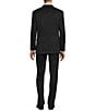 Color:Black - Image 2 - Modern Fit Flat-Front Solid 2-Piece Suit
