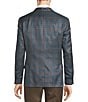 Color:Rust/Teal - Image 2 - New York Modern Fit Plaid Pattern Sport Coat