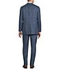 Color:Blue - Image 2 - Chicago Classic Fit Pleated Plaid 2-Piece Suit