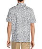 Color:White - Image 2 - Short Sleeve Printed Floral Button-Down Shirt