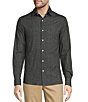 Color:Black - Image 1 - State Street Essentials Albini 4FLEX Long Sleeve Solid Coat Front Shirt