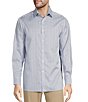 Color:White/Blue Multi - Image 1 - State Street Essentials Long Sleeve Spread Collar Checkered Sport Shirt