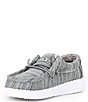 Color:Stone - Image 4 - Boys' Wally Linen Washable Elastic Slip-Ons (Toddler)