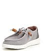 Color:Grey - Image 4 - Women's Wendy Washed Canvas Slip-Ons
