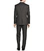 Color:Medium Grey - Image 2 - Classic Fit 2-Reverse Pleat Stripe Pattern 2-Piece Suit