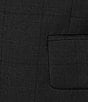 Color:Charcoal - Image 3 - Classic Fit 2-Reverse Pleat Windowpane Pattern 2-Piece Suit