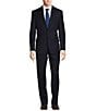 Color:Navy - Image 1 - Classic Fit Double Pleated Solid 2-Piece Suit