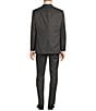 Color:Grey - Image 2 - Classic Fit Flat Front Sharkskin Pattern 2-Piece Suit