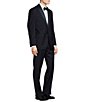 Color:Navy - Image 3 - Classic Fit Flat Front Solid 2-Piece Tuxedo Suit