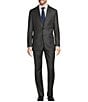 Color:Medium Grey - Image 1 - Classic Fit Flat Front Solid Pattern 2-Piece Suit