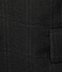 Color:Charcoal - Image 3 - Classic Fit Notch Lapel Flat Front Windowpane Pattern 2-Piece Suit