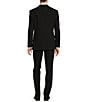 Color:Black - Image 2 - Modern Fit Flat Front Seersucker Pattern 2-Piece Suit