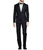 Color:Navy - Image 1 - Modern Fit Flat Front Solid 2-Piece Tuxedo Suit