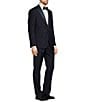 Color:Navy - Image 2 - Modern Fit Flat Front Solid 2-Piece Tuxedo Suit