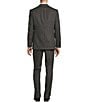 Color:Medium Grey - Image 2 - Modern Fit Flat Front Stripe Pattern 2-Piece Suit