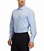 Color:Blue - Image 4 - Modern Fit Spread Collar Solid Dress Shirt
