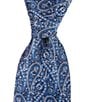 Color:Navy/Blue - Image 1 - Tossed Paisley 3#double; Woven Silk Tie