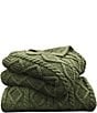 Color:Sage Green - Image 1 - Chunky Cable Knit Throw