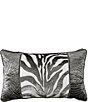 Color:Grey Silver - Image 1 - Celeste Zebra Applique Breakfast Pillow