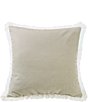 Color:Cream - Image 1 - Crochet Lace Square Pillow