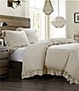 Color:Light Tan - Image 1 - Lily Collection Washed Linen Ruffled Comforter Mini Set