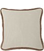 Color:Light Tan - Image 1 - Luna Collection Washed Linen Jute Trimmed Pillow