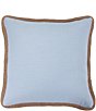 Color:Light Blue - Image 1 - Luna Collection Washed Linen Jute Trimmed Pillow