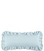 Color:Light Blue - Image 1 - Linen Ruffled Body Pillow