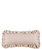 Color:Blush - Image 1 - Linen Ruffled Body Pillow
