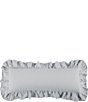 Color:Gray - Image 1 - Linen Ruffled Body Pillow