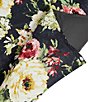 Color:Charcoal/Multi - Image 3 - Peony Collection Watercolor Floral Printed Washed Linen Comforter Mini Set