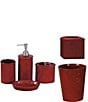 Color:Red - Image 1 - Savannah Collection 6-Piece Southwestern Vanity Bathroom Accessory Set