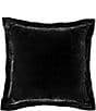 Color:Black - Image 1 - Stella Silk Velvet Flanged Euro Sham