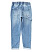 Color:Elinor - Image 2 - Little Girls 4-6X Straight-Leg Double-Roll-Cuff Carpenter Jeans