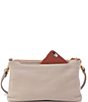 Color:Taupe - Image 2 - Double Taupe Snakeskin Taupe Darcy Leather Crossbody Bag