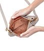 Color:Taupe - Image 3 - Double Taupe Snakeskin Taupe Darcy Leather Crossbody Bag