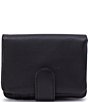 Color:Black - Image 2 - Fern Leather Bifold Wallet