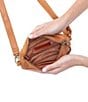 Color:Whiskey - Image 3 - Fern Stitched Leather Belt Bag