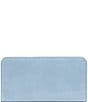 Color:Cornflower - Image 2 - Vintage Hide Collection Angle Continental Wallet