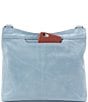 Color:Cornflower - Image 2 - Vintage Hide Collection Cambel Leather Crossbody Bag