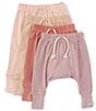 Color:Pink - Image 1 - Baby Girls Newborn-24 Months Pull-On Pants 4-Pack Set