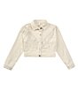 Color:Off White - Image 1 - Big Girls 7-16 Twill Fringe Jacket