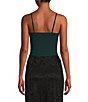 Color:Hunter Green - Image 2 - Feather Trim Pull-On Corset Top