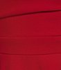 Color:Red - Image 4 - Cowl Neck Double Hem Fit & Flare Mini Dress