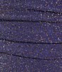 Color:Purple - Image 4 - Glitter Cowl Neck Shirred Long Dress