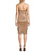 Color:Sand/Gold - Image 2 - Fringe Sequin One-Shoulder Bodycon Midi Dress